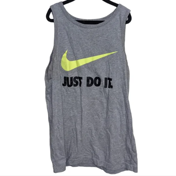 Nike Youth "Just Do It" Gray Tank Top Size XL 💪 - Picture 3 of 9